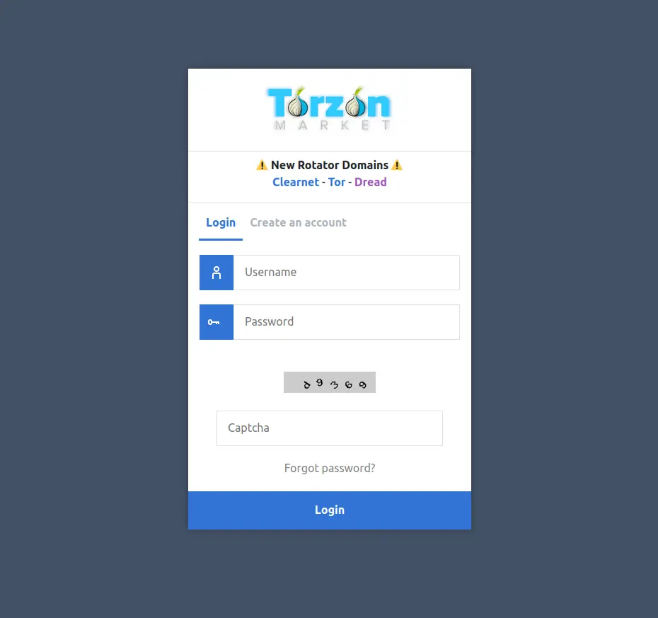 TorZon Registration Form